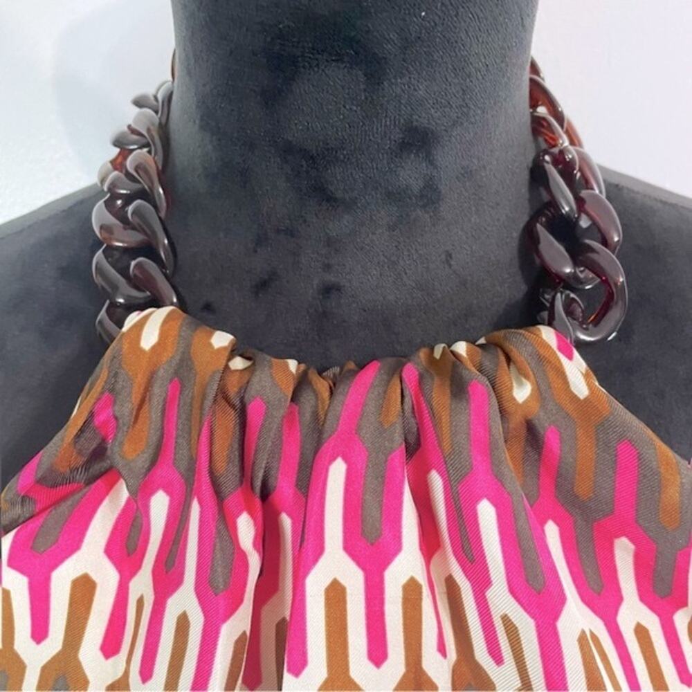 EUC - Milly of New York Geo Silk Halter - Picture 4 of 8